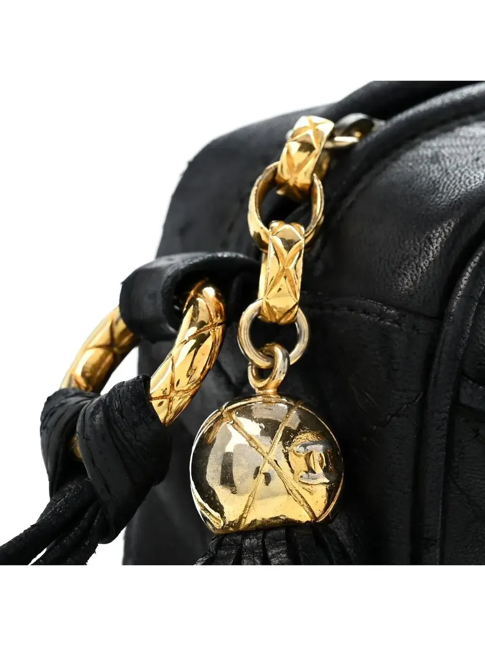 Chanel Lambskin Chevron Quilted Tassel #329404C14B